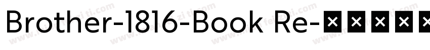 Brother-1816-Book Re字体转换